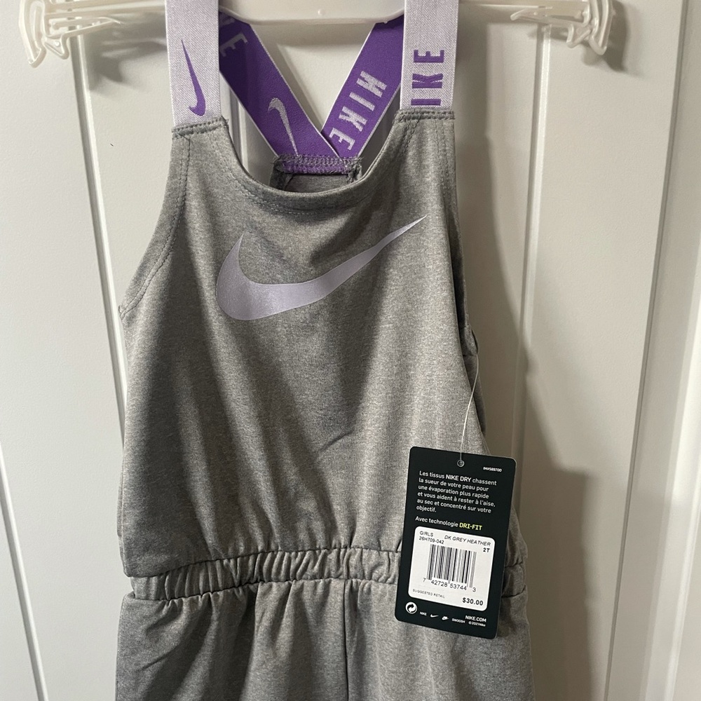 Nike Toddler girls grey romper